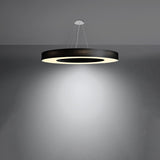Kronleuchter Saturno Slim Ø90 Cm Schwarz Led Modern-Leuchtezauber