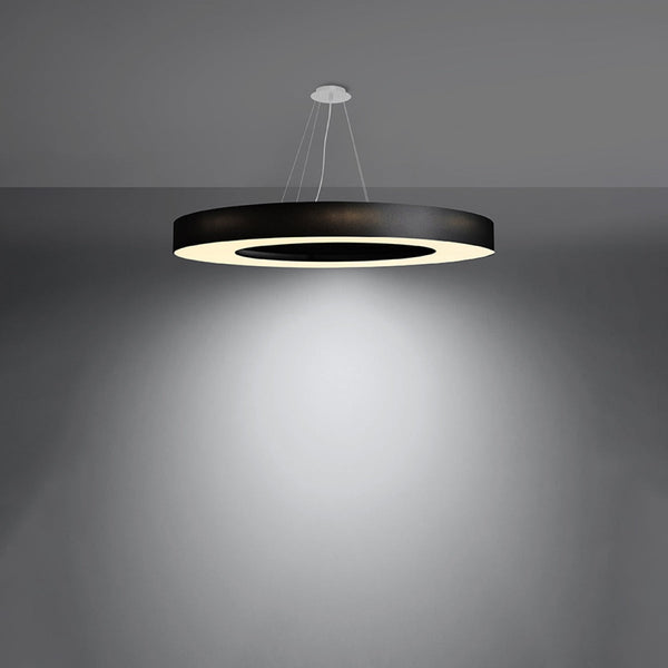 Kronleuchter Saturno Slim Ø90 Cm Schwarz Led Modern-Leuchtezauber