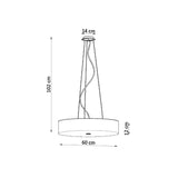 Kronleuchter Skala Ø60 Cm Weiß Minimalistisch Design-Leuchtezauber