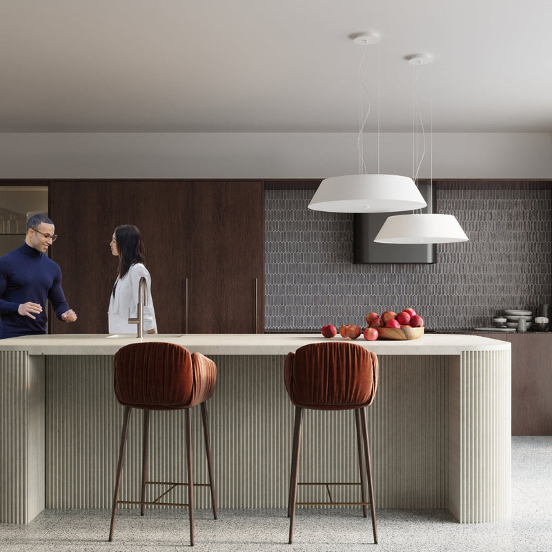 Deckenleuchte Vega 70 Weiß Minimalistische Weiße Designlampe – Markant & Hell-Leuchtezauber