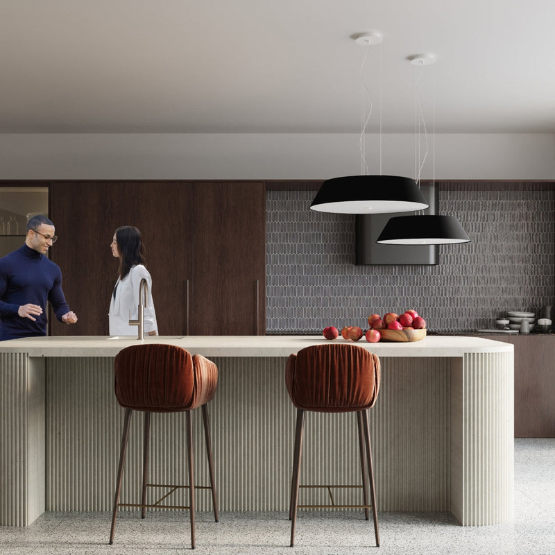 Deckenleuchte Vega 70 Schwarz Große Schwarze Deckenleuchte – Modern & Präsent-Leuchtezauber