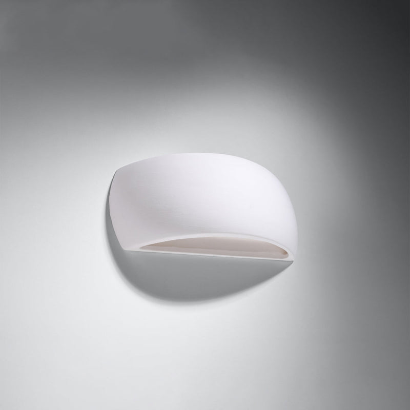Keramik Wandleuchte Pontius Weiß, E27, Modern, Led-Fähig-Leuchtezauber