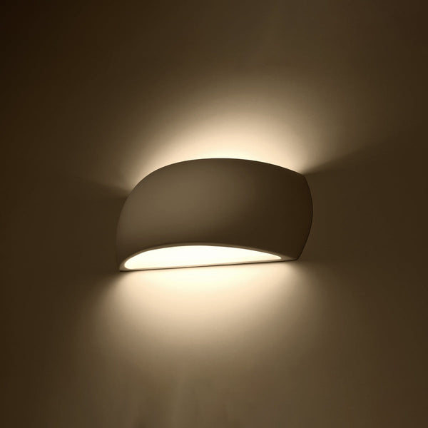 Keramik Wandleuchte Pontius Weiß, E27, Modern, Led-Fähig-Leuchtezauber