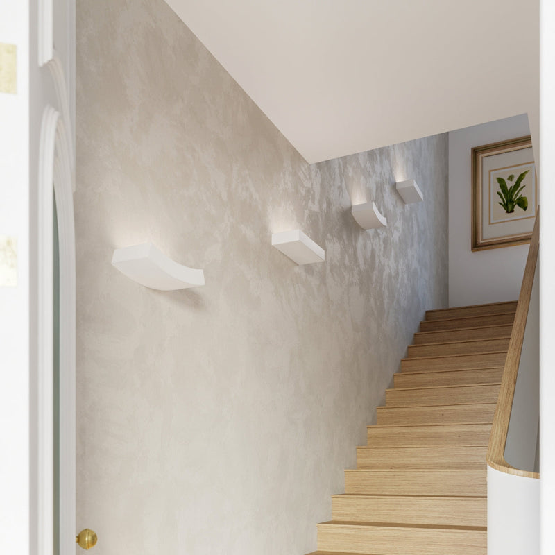 Keramik Wandleuchte Hattor Weiß, E27, Modernes Design-Leuchtezauber