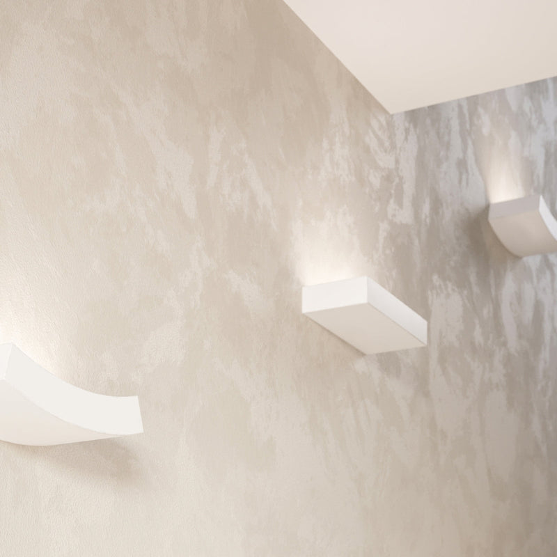 Keramik Wandleuchte Hattor Weiß, E27, Modernes Design-Leuchtezauber