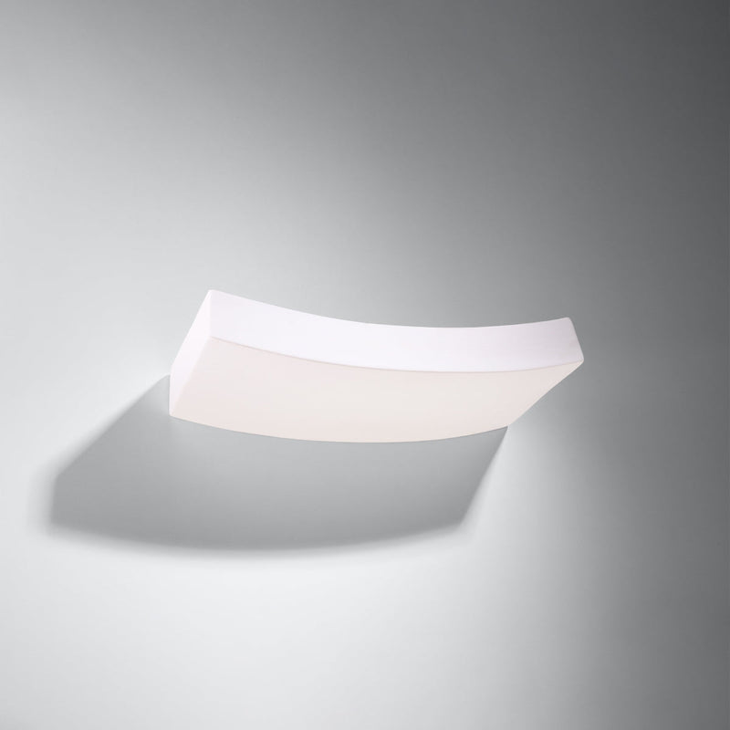 Keramik Wandleuchte Hattor Weiß, E27, Modernes Design-Leuchtezauber