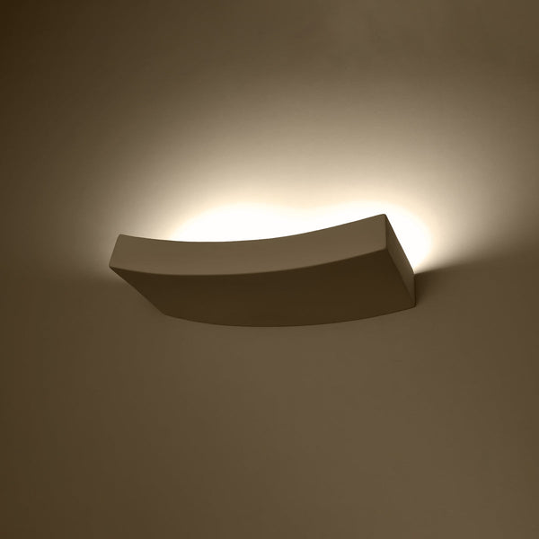 Keramik Wandleuchte Hattor Weiß, E27, Modernes Design-Leuchtezauber
