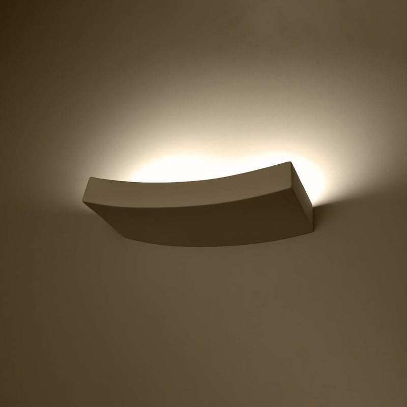 Keramik Wandleuchte Hattor Weiß, E27, Modernes Design-Leuchtezauber