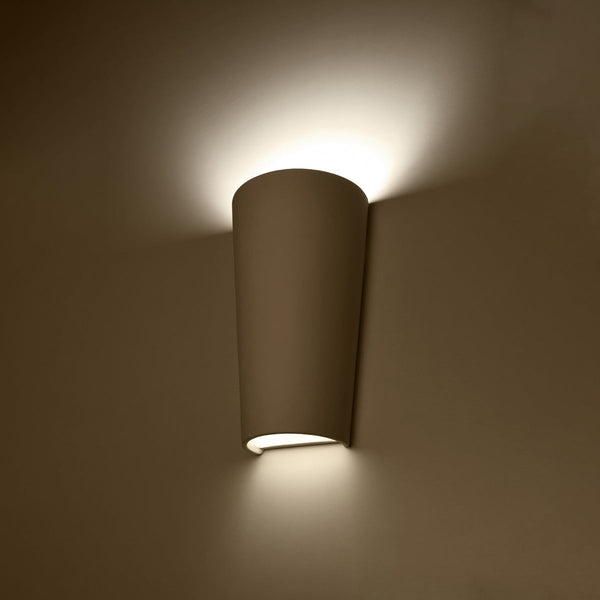 Keramik Wandleuchte Lana Weiß, Design, Led-Kompatibel, E27-Leuchtezauber