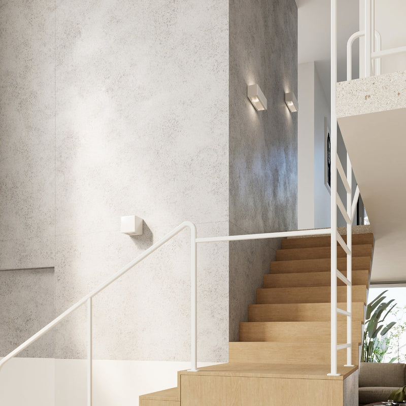 Keramik Wandleuchte Subani Weiß, E27, Modernes Design-Leuchtezauber