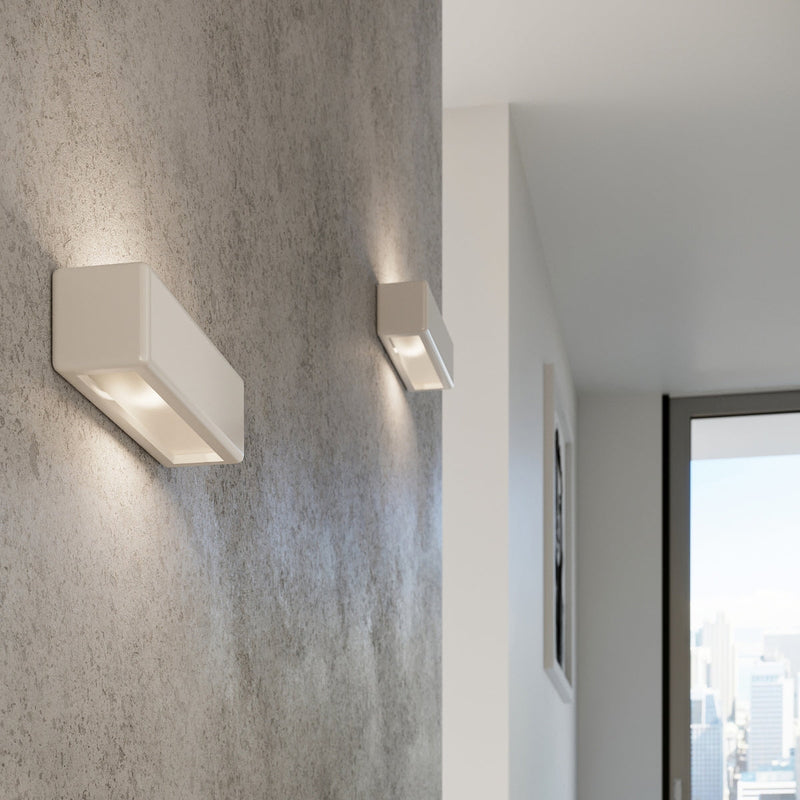 Keramik Wandleuchte Subani Weiß, E27, Modernes Design-Leuchtezauber