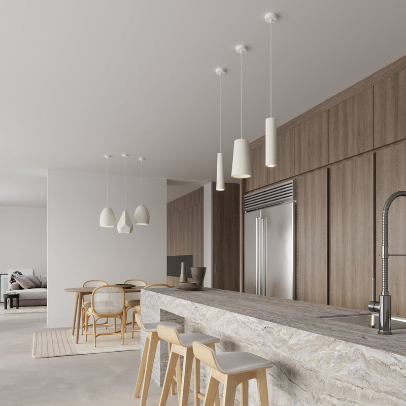 Keramik Hängeleuchte Electra Weiß Rustikal-Leuchtezauber