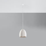 Keramik Pendelleuchte Flawiusz Rustikal Weiß-Leuchtezauber