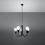 Kronleuchter Piccolo 5-Flammig Schwarz-Leuchtezauber