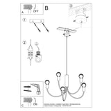Kronleuchter Piccolo 3-Flammig Schwarz-Leuchtezauber