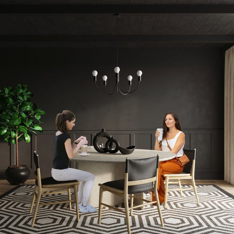 Kronleuchter Piccolo 3-Flammig Schwarz-Leuchtezauber