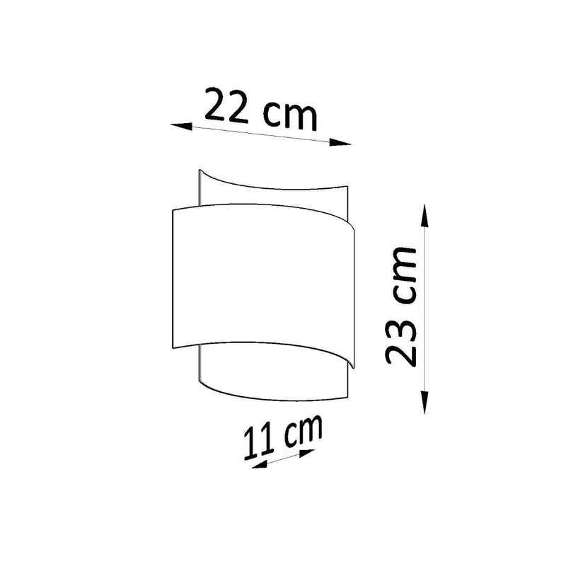 Wandleuchte Impact Weiß, Designlampe, E27, Led-Kompatibel-Leuchtezauber