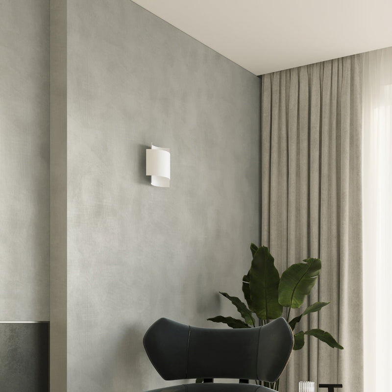Wandleuchte Impact Weiß, Designlampe, E27, Led-Kompatibel-Leuchtezauber
