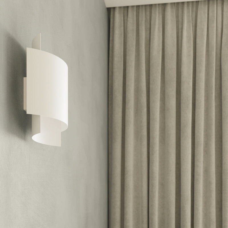 Wandleuchte Impact Weiß, Designlampe, E27, Led-Kompatibel-Leuchtezauber