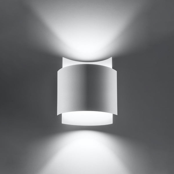 Wandleuchte Impact Weiß, Designlampe, E27, Led-Kompatibel-Leuchtezauber