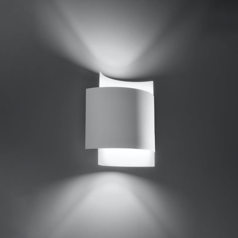 Wandleuchte Impact Weiß, Designlampe, E27, Led-Kompatibel-Leuchtezauber