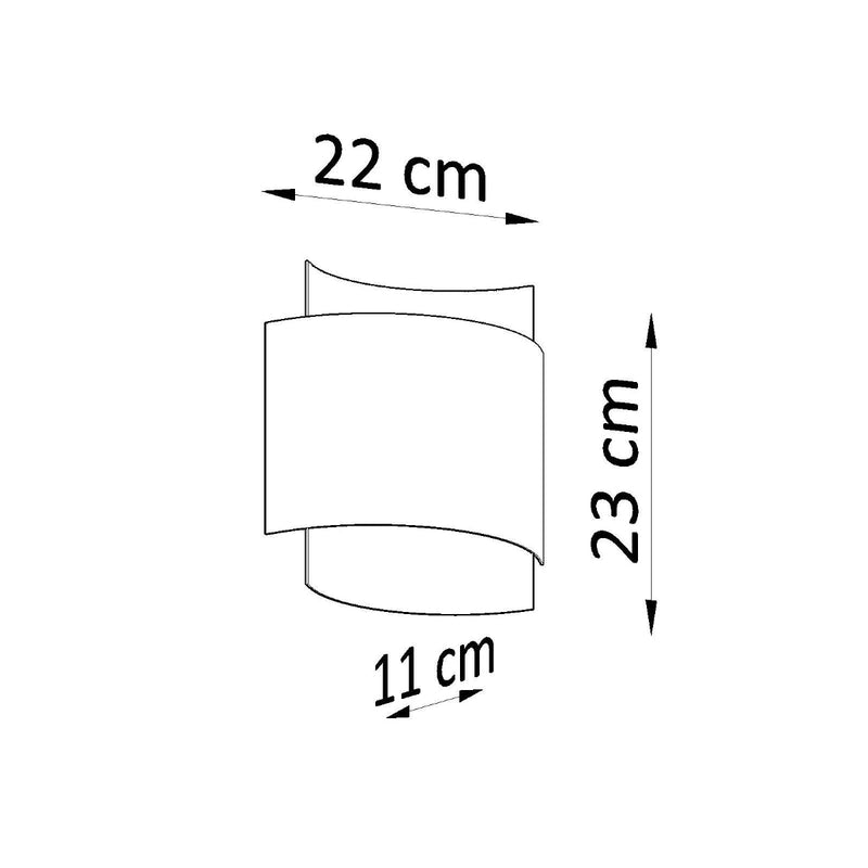Wandleuchte Impact Schwarz, Modernes Design, E27, Led-Fähig-Leuchtezauber