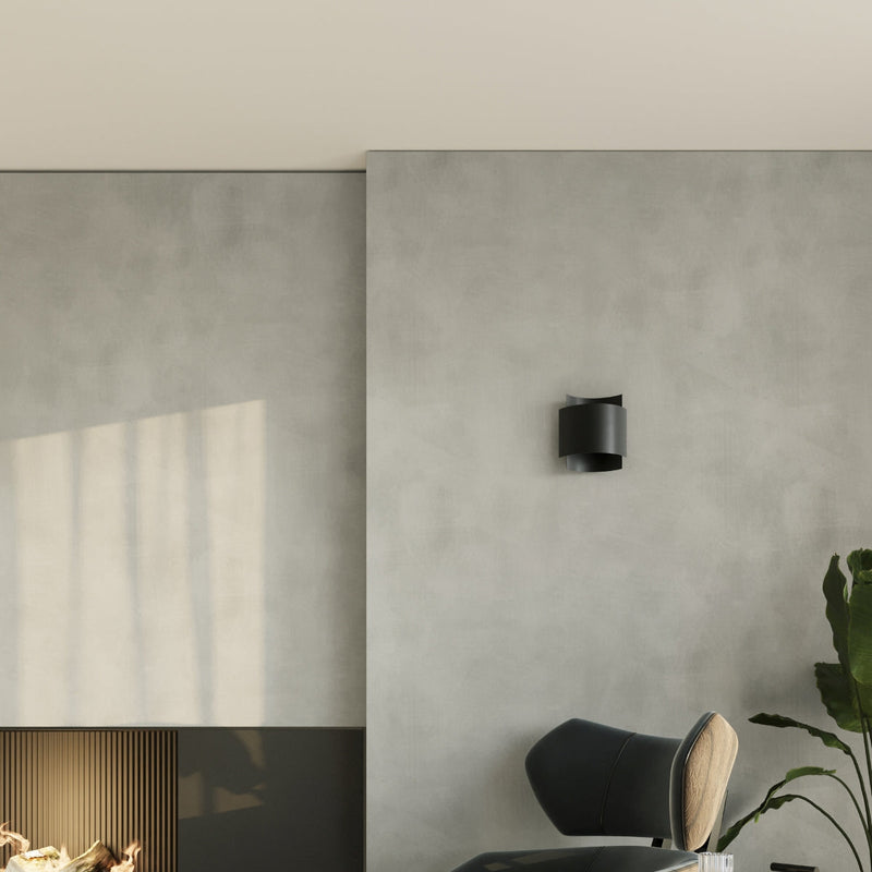 Wandleuchte Impact Schwarz, Modernes Design, E27, Led-Fähig-Leuchtezauber