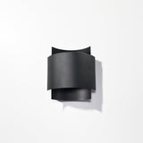 Wandleuchte Impact Schwarz, Modernes Design, E27, Led-Fähig-Leuchtezauber