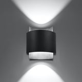 Wandleuchte Impact Schwarz, Modernes Design, E27, Led-Fähig-Leuchtezauber