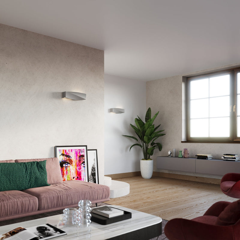 Keramik Wandleuchte Sigma Grau, E27, Designleuchte, Led-Leuchtezauber