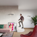 Keramik Wandleuchte Sigma Grau, E27, Designleuchte, Led-Leuchtezauber