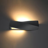Keramik Wandleuchte Sigma Grau, E27, Designleuchte, Led-Leuchtezauber