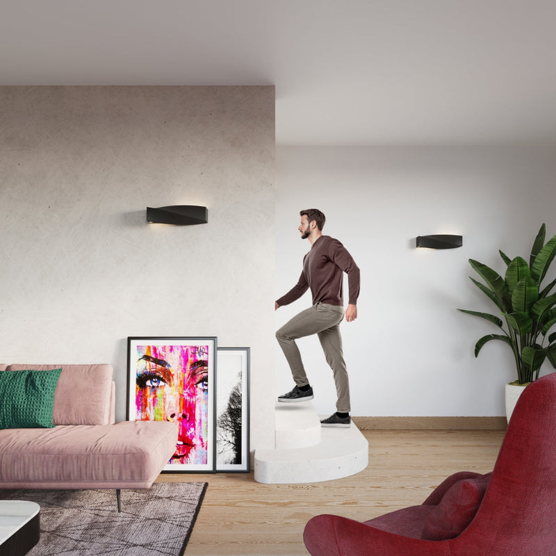 Keramik Wandleuchte Sigma Schwarz, E27, Modern, Led-Fähig-Leuchtezauber