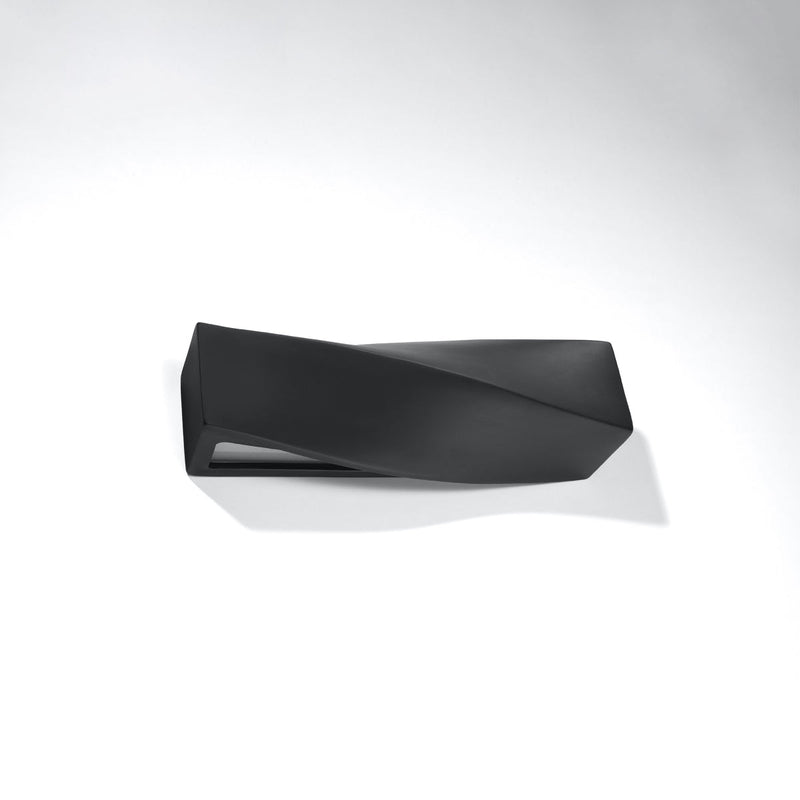 Keramik Wandleuchte Sigma Schwarz, E27, Modern, Led-Fähig-Leuchtezauber