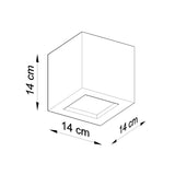 Keramik Wandleuchte Leo Grau, Modernes Design, E27 Fassung-Leuchtezauber
