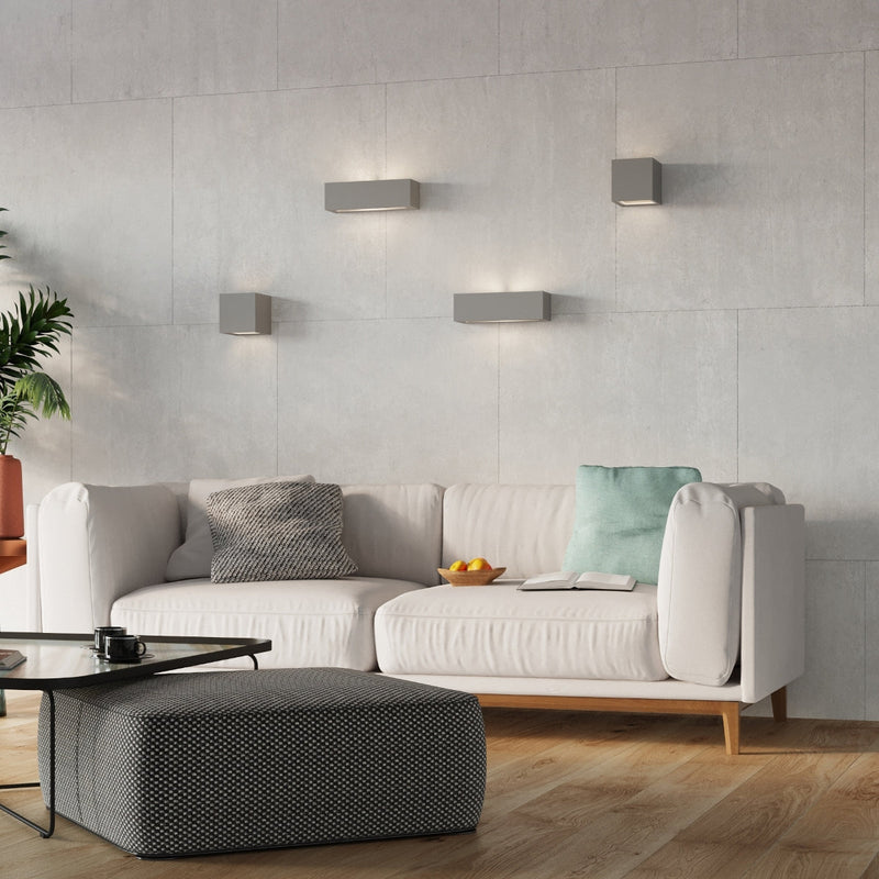 Keramik Wandleuchte Leo Grau, Modernes Design, E27 Fassung-Leuchtezauber