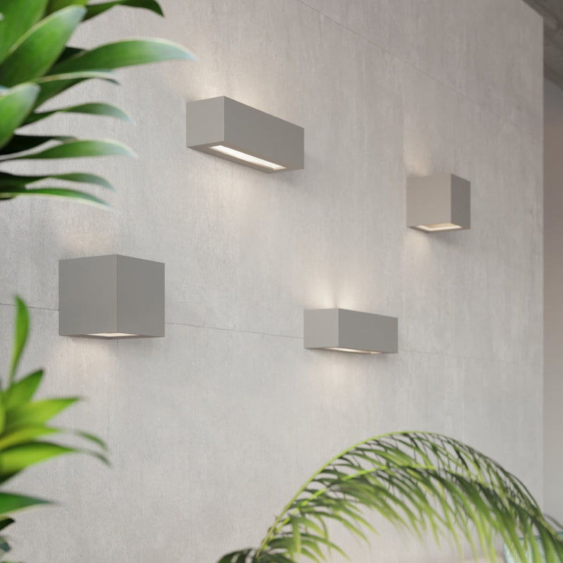 Keramik Wandleuchte Leo Grau, Modernes Design, E27 Fassung-Leuchtezauber
