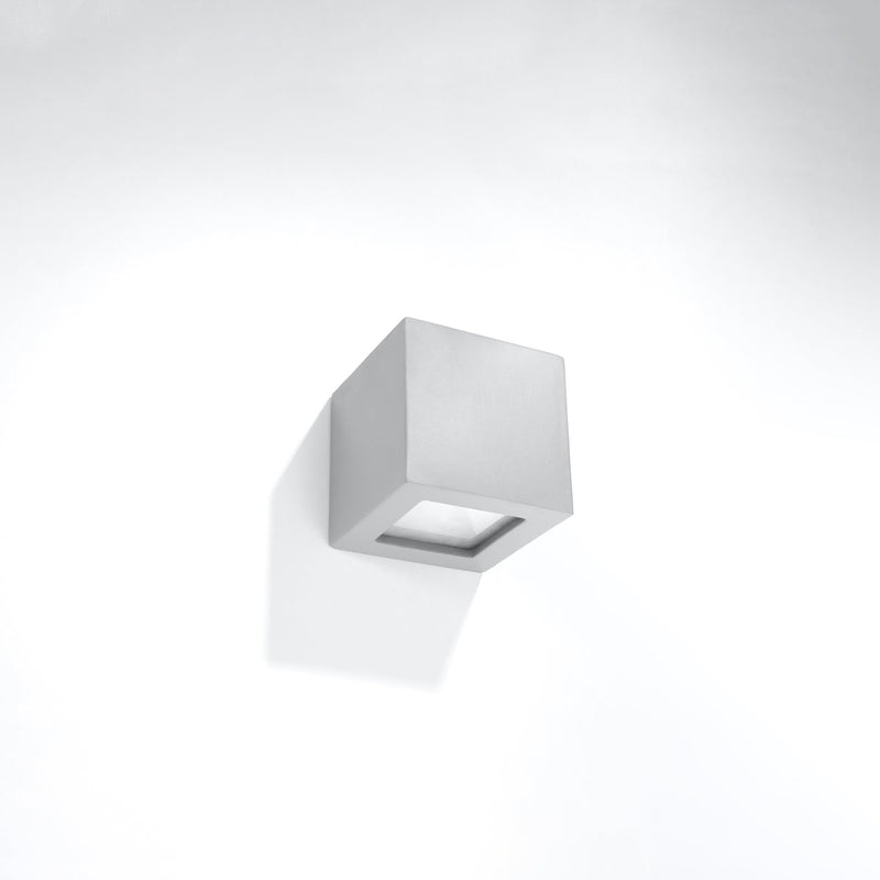 Keramik Wandleuchte Leo Grau, Modernes Design, E27 Fassung-Leuchtezauber