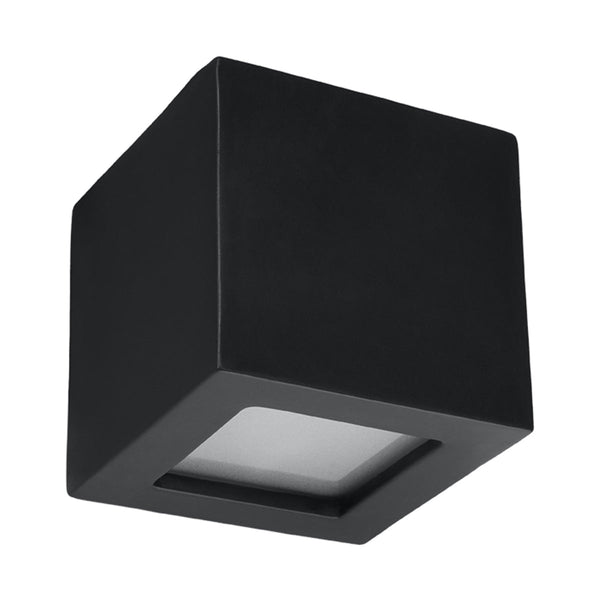 Keramik Wandleuchte Leo Schwarz, E27, Led-Kompatibel-Leuchtezauber