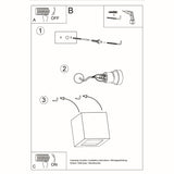 Keramik Wandleuchte Leo Schwarz, E27, Led-Kompatibel-Leuchtezauber