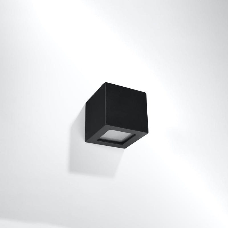 Keramik Wandleuchte Leo Schwarz, E27, Led-Kompatibel-Leuchtezauber