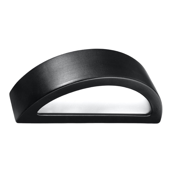 Moderne Keramik Wandleuchte Atena Schwarz, E27, Led-Leuchtezauber