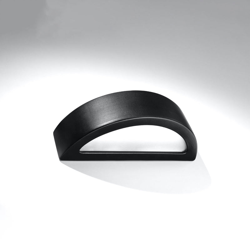 Moderne Keramik Wandleuchte Atena Schwarz, E27, Led-Leuchtezauber
