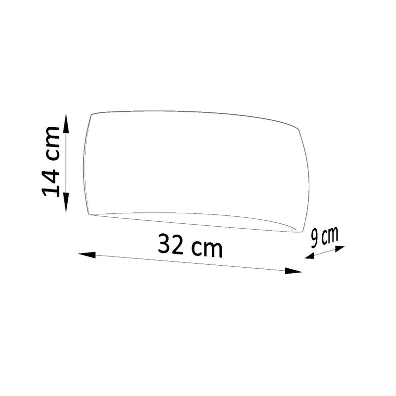 Keramik Wandleuchte Pontius Grau, E27, Modernes Design-Leuchtezauber