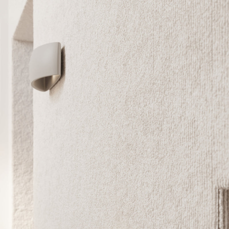 Keramik Wandleuchte Pontius Grau, E27, Modernes Design-Leuchtezauber