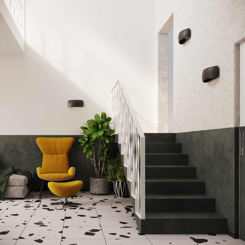 Wandleuchte Pontius Schwarz, Keramik, E27, Modern-Leuchtezauber