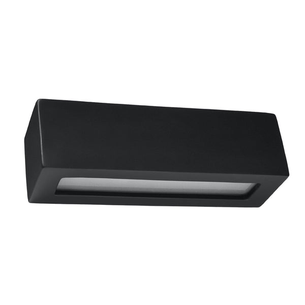 Keramik Wandleuchte Vega Schwarz, E27, Modernes Design-Leuchtezauber