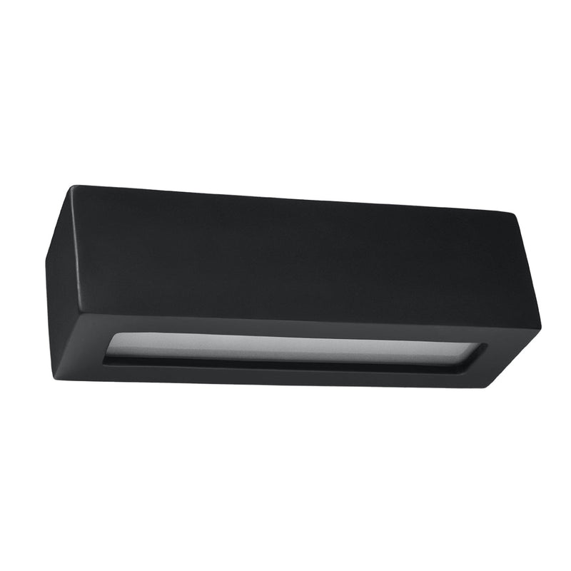Keramik Wandleuchte Vega Schwarz, E27, Modernes Design-Leuchtezauber