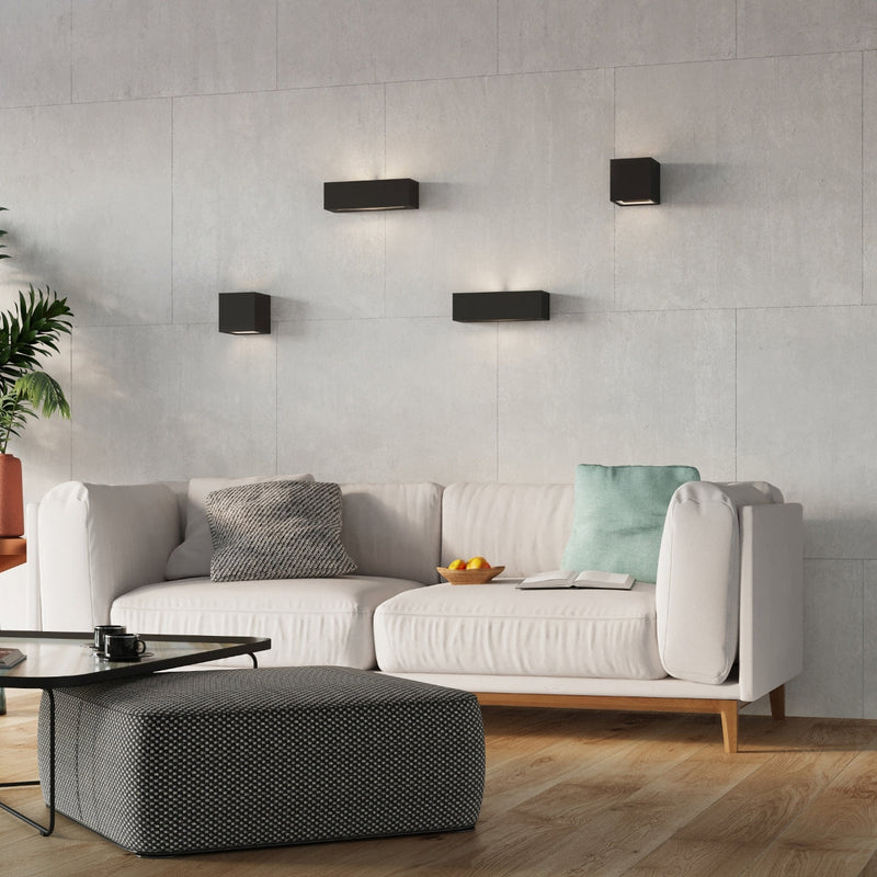 Keramik Wandleuchte Vega Schwarz, E27, Modernes Design-Leuchtezauber