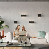 Keramik Wandleuchte Vega Schwarz, E27, Modernes Design-Leuchtezauber